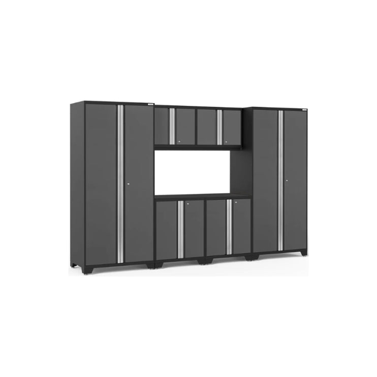 NewAge | Pro Series 6 Piece Cabinet Set with Wall, Base Cabinets and Lockers