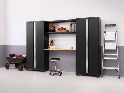 NewAge | Bold Series 9 Piece Cabinet Set with 2 Base, Tool, Wall Cabinets and 30 in. Lockers