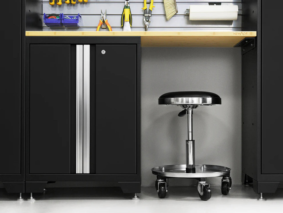 NewAge | Bold Series 5 Piece Cabinet Set with Wall, Base Cabinet, and Worktop