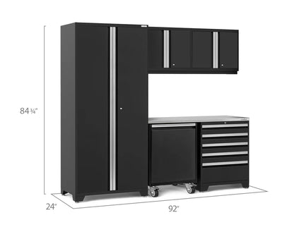 NewAge | Pro Series 6 Piece Cabinet Set with Tool Drawer, Wall Cabinet, Locker and Utility Cart