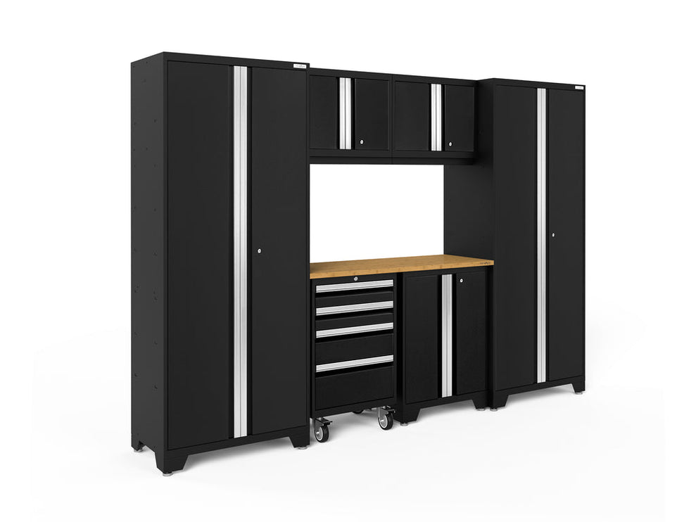 NewAge | Bold Series 7 Piece Cabinet Set with Tool, Base, Wall Cabinets and 30 in. Lockers