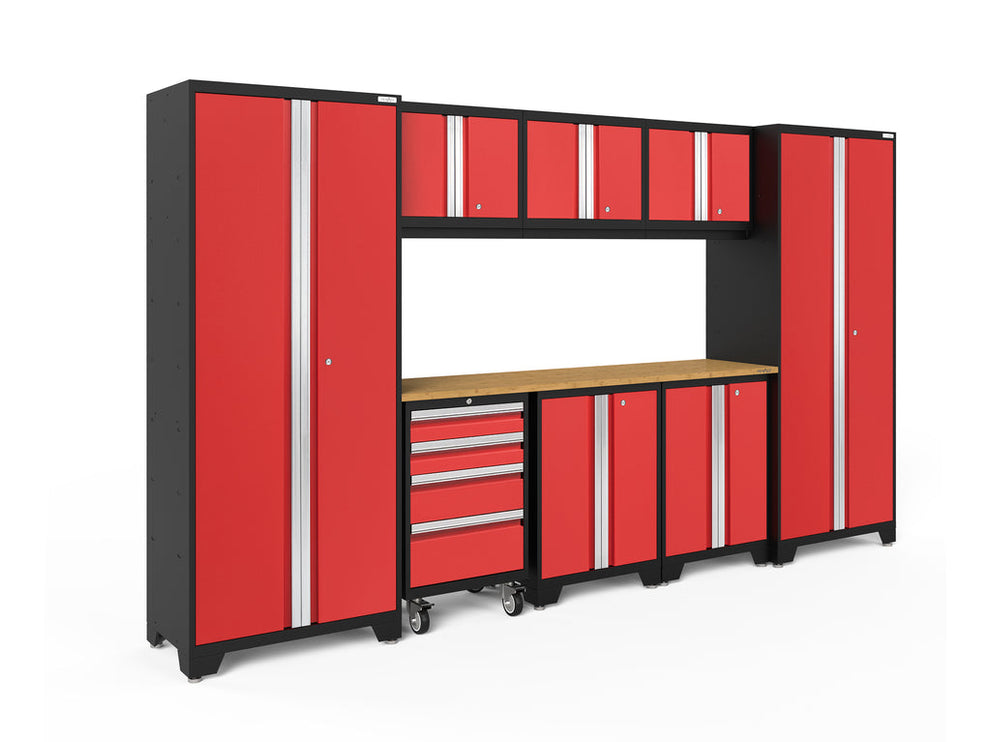 NewAge | Bold Series 9 Piece Cabinet Set with 2 Base, Tool, Wall Cabinets and 30 in. Lockers