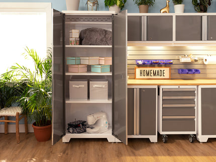 NewAge | Bold Series 9 Piece Cabinet Set with 2 Base, Tool, Wall Cabinets and 30 in. Lockers