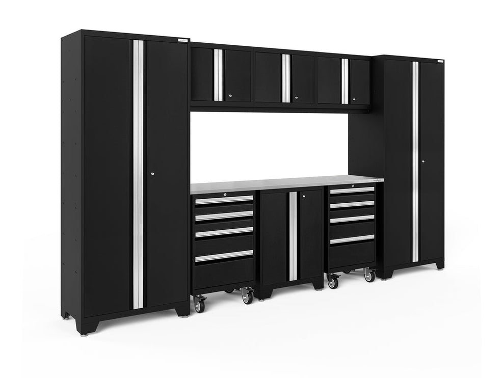 NewAge | Bold Series 9 Piece Cabinet Set with 2 Tool, Base, Wall Cabinets and 30 in. Lockers
