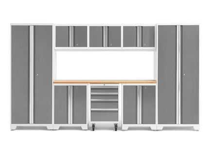 NewAge | Bold Series 9 Piece Cabinet Set with 2 Base, Tool, Wall Cabinets and 30 in. Lockers