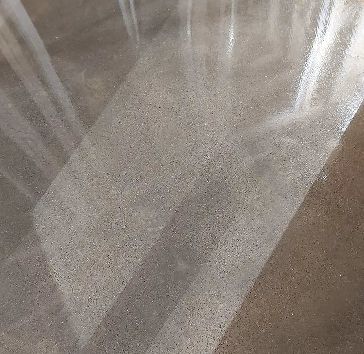 Daylight falling across a polished concrete floor