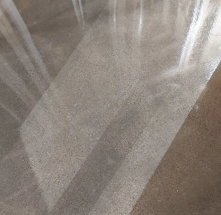 Daylight falling across a polished concrete floor